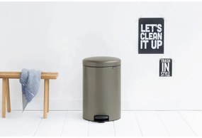 Coș cu pedală Brabantia NewIcon 649042, 20 l, închidere lină, bază antiderapantă, gri