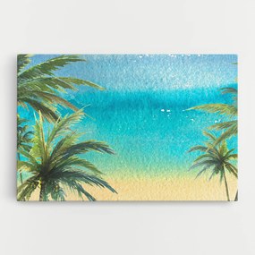 Tablou Canvas, 80x120cm, Dormitor si Living, Peisaje, Plaje, Coconut Palms Paint