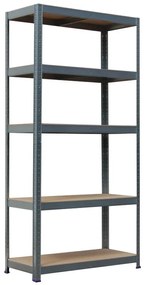 Raft metalic cu 5 polite, galvanizat, 75x35x180 cm