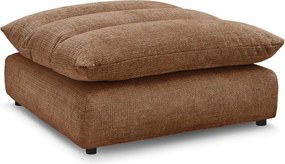 Taburet portocaliu cu tapițerie din chenille Neil – Bobochic Paris