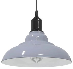 vidaXL Lampă suspendată reglabilă pe înălțime E27 gri lucios metal