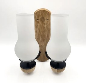 Aplică Brilagi COTTAGE 2xE14/40W/230V stejar/alb