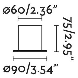 Veioza design modern minimalist TEN alba 62168