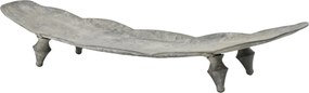 Tavita decorativa, cu picioare, din metal, aspect vintage, Neo
