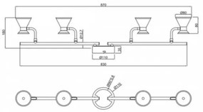 Spot LED DUKE 4xLED/4,3W/230V Trio