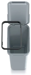 Coș de gunoi suspendat, 12 l, gri