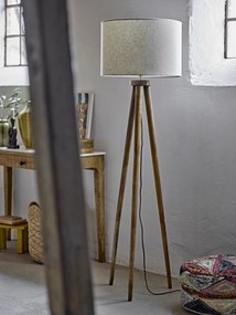 Lampă decorativă de podea din lemn de mango cu bază tripod, culoare maro, 46×156 cm, „Etienne”