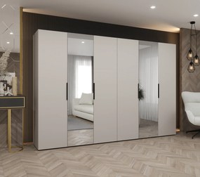 Dulap de haine 300 cm Mirabella 2 (Cașmir + Negru). 1126443