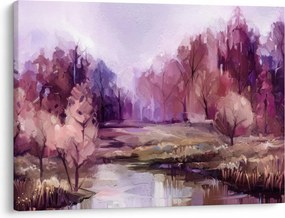 Tablou - Peisaj de toamnă - pictură (70x50 cm)