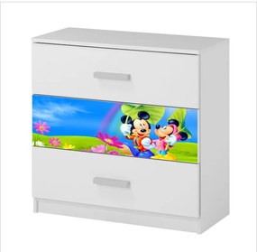 Comoda Minnie si Mickey Mouse, 3 sertare