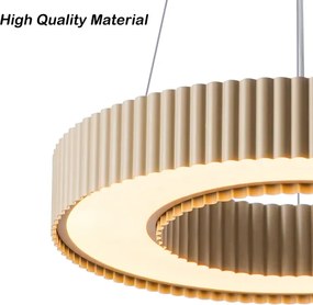 BRILAGI - Lustră LED LUMIX, cu dimmer, LED/48W/230V 3000-6000K, bej Ø 50 cm + telecomandă
