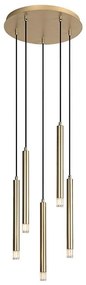 Lustră pe cablu Rabalux 72361 RAMIRA 5xG9/5W/230V auriu