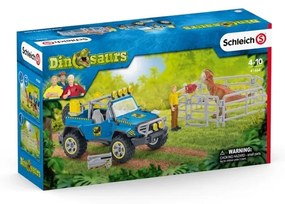 Mașină de teren Schleich 41464 cu gard pentru Dinozaur