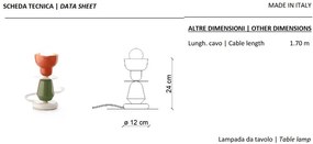 Veioza din ceramica design italian realizata manual BERIMBAU