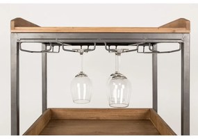 Suport din lemn pentru sticle vin White Label Edgar