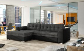 Coltar extensibil, 270x165x80 cm, Conforti L, Eltap (Culoare: Negru, Alb)