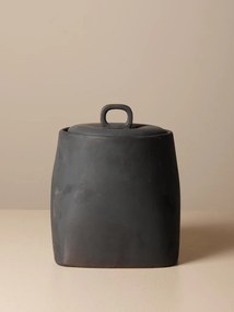 Borcan din lut, lucrat manual, H15cm, Aztec