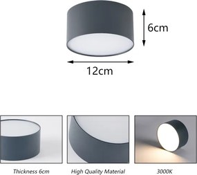 BRILAGI - Plafonieră de exterior FORIS LED/14W/230V Ø 12 cm antracit IP44