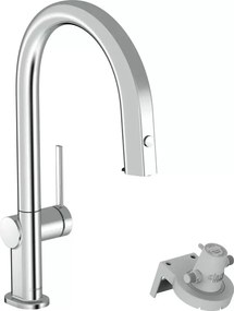 Baterie bucatarie cu dus extractibil si filtru de apa Hansgrohe Aqittura M91 210 sBox cu 1 jet