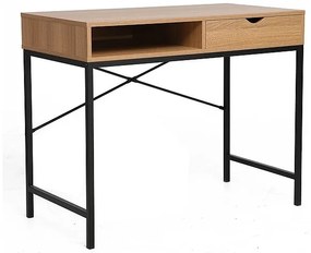 Masa de birou B-027 - stejar/negru