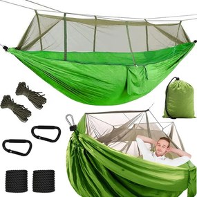 Hamac pentru exterior - hamac cu plasa de insecte - masliniu