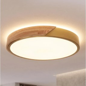 BRILAGI - Plafonieră LED PILANA LED/24W/230V stejar/auriu Ø 30 cm