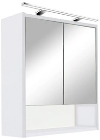 Dulap cu oglindă Luna 60, alb, superior