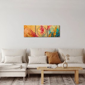 Tablou - Vopsirea câmpului (cu ceas) (90x30 cm)