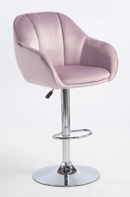 HR2055W Scaun Mov din Catifea cu Bază Cromata