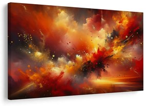 Tablou explozie de energie roșie