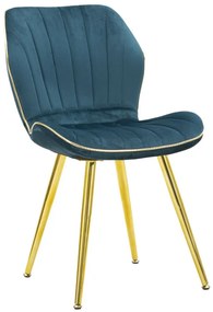 Mauro Ferretti SET SCAUNE 2 BUC PARIS SPACE TEAL / GOLD CM 46X58X77