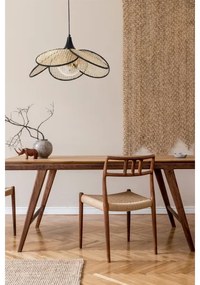 Pendul pe cablu FUME 1xE27/40W/230V Ø 45 cm negru/bej