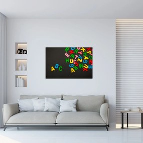 Tablou - litere colorate (90x60 cm)