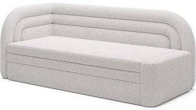 Canapea crem extensibilă/cu spațiu de depozitare cu tapițerie din țesătură bouclé cu colț pe partea stângă 223 cm Fabillo – ELTAP