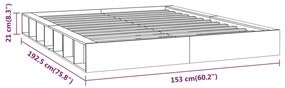 Cadru de pat dublu 4FT6, 135x190 cm, lemn masiv Maro, 135 x 190 cm