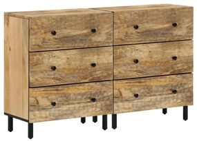 vidaXL Dulapuri laterale, 2 buc., 60x33x75 cm, lemn masiv de mango