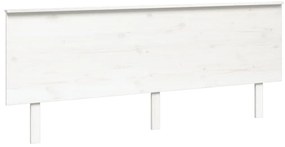 819191 vidaXL Tăblie de pat, alb, 204x6x82,5 cm, lemn masiv de pin