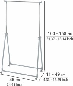 Wenko Suport metalic reglabil pe roți