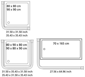 Bară pentru perdea de duș albă Era – Wenko