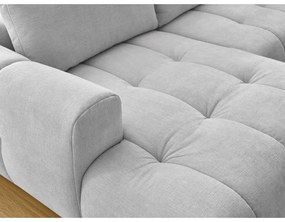 Colțar gri deschis extensibil/cu spațiu de depozitare (cu colț pe partea dreaptă/în formă de "U") Fuji – Bobochic Paris