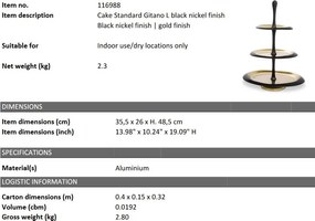 Suport prajituri, Trei platouri etajate design LUX Gitano L