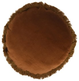 Perna decorativa Anya, 40 cm, husa fata aspect catifea, maro