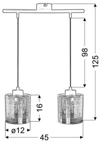 Lustră pe cablu COX 2xE27/60W/230V auriu