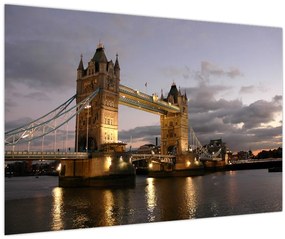 Tablou - Tower Bridge la noapte (90x60 cm)