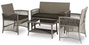 JAKS Mobilier Rattan gri Filadelfia