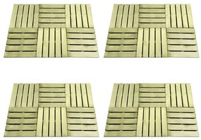 Placi de pardoseala, 24 buc., verde, 50 x 50 cm, lemn Verde, 24