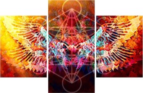 Tablou - Merkaba cu aripi, abstracție (90x60 cm)