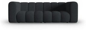 Canapea Lupine cu 3 locuri si tapiterie din tesatura structurala, negru