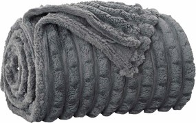 vidaXL Pătura de aruncat Gri închis 200 x 150 cm Molton
