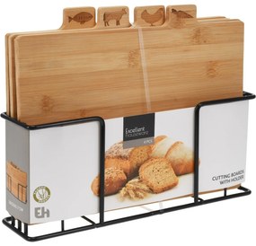 EH Bamboo tăiere bord set în stand , 29 x 22,7 x 7cm